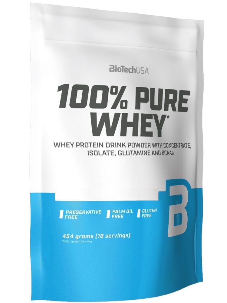 Протеин сывороточный (концентрат+изолят) 100% Pure Whey Biotech USA 454г (лесной орех)