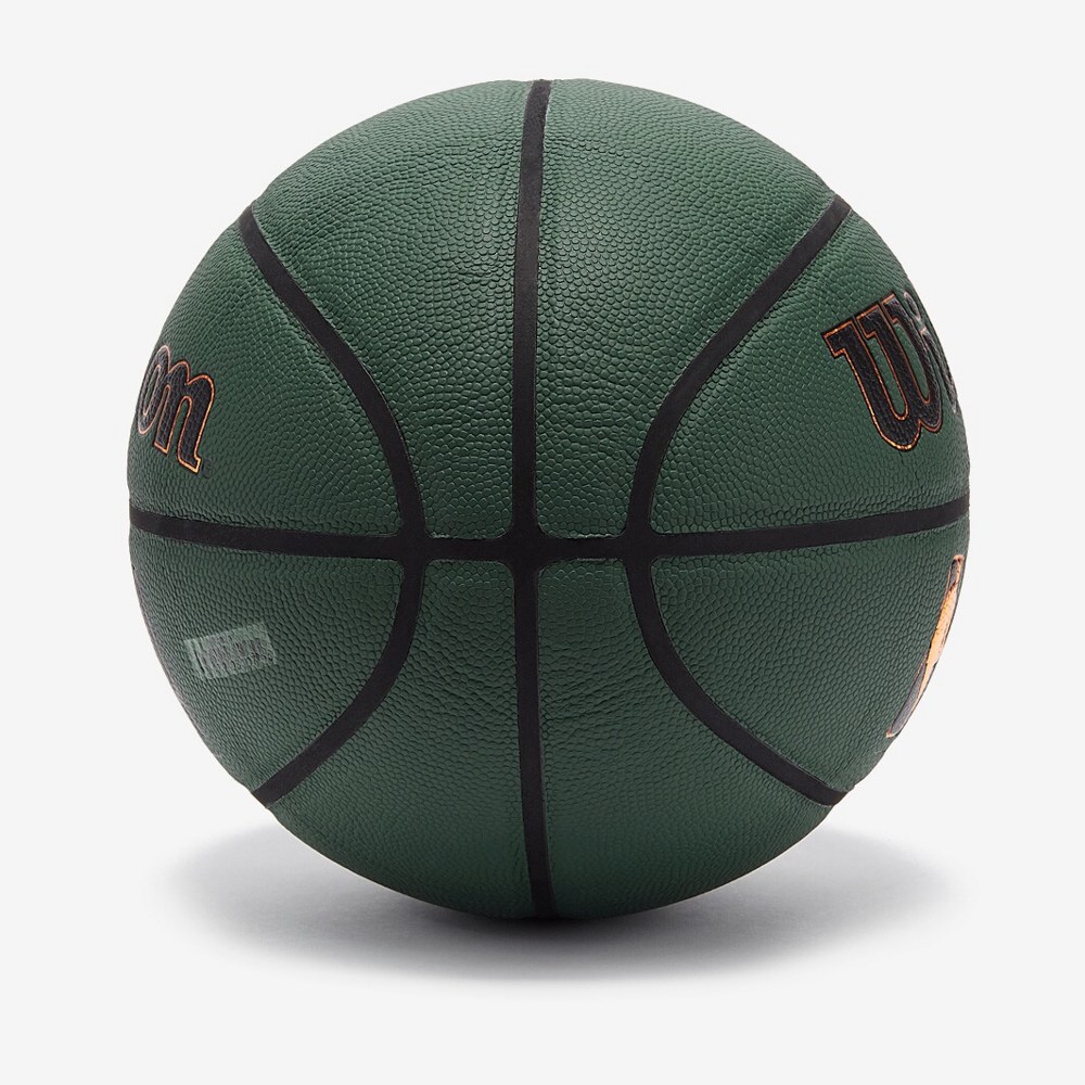 Мяч баскетбольный №7 Wilson NBA Forge Plus Green - фото2