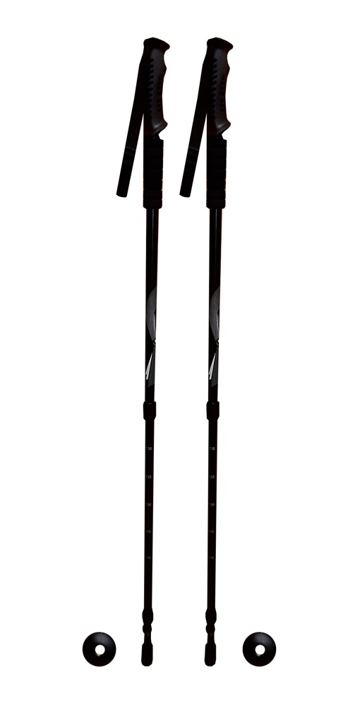 Палки телескопические для скандинавской ходьбы Fora XG-01, 65-135 см черный