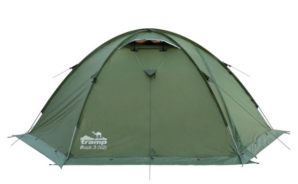 Палатка туристическая 3-х местная Tramp Rock 3 (V2) Green (8000 mm)