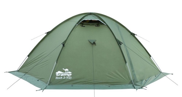 Палатка туристическая 2-х местная Tramp Rock 2 Green (V2) (8000 mm)