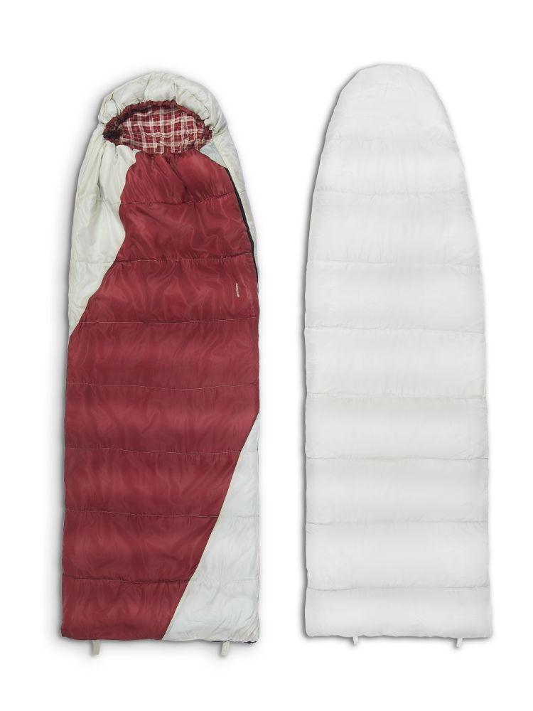 Спальный мешок туристический Atemi Quilt 300LN (левая молния, серый/красный) 300 гр/м3, -3, левый