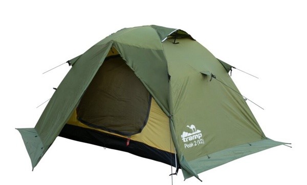 Палатка туристическая 2-х местная Tramp Peak 2 Green (V2) (8000 mm)