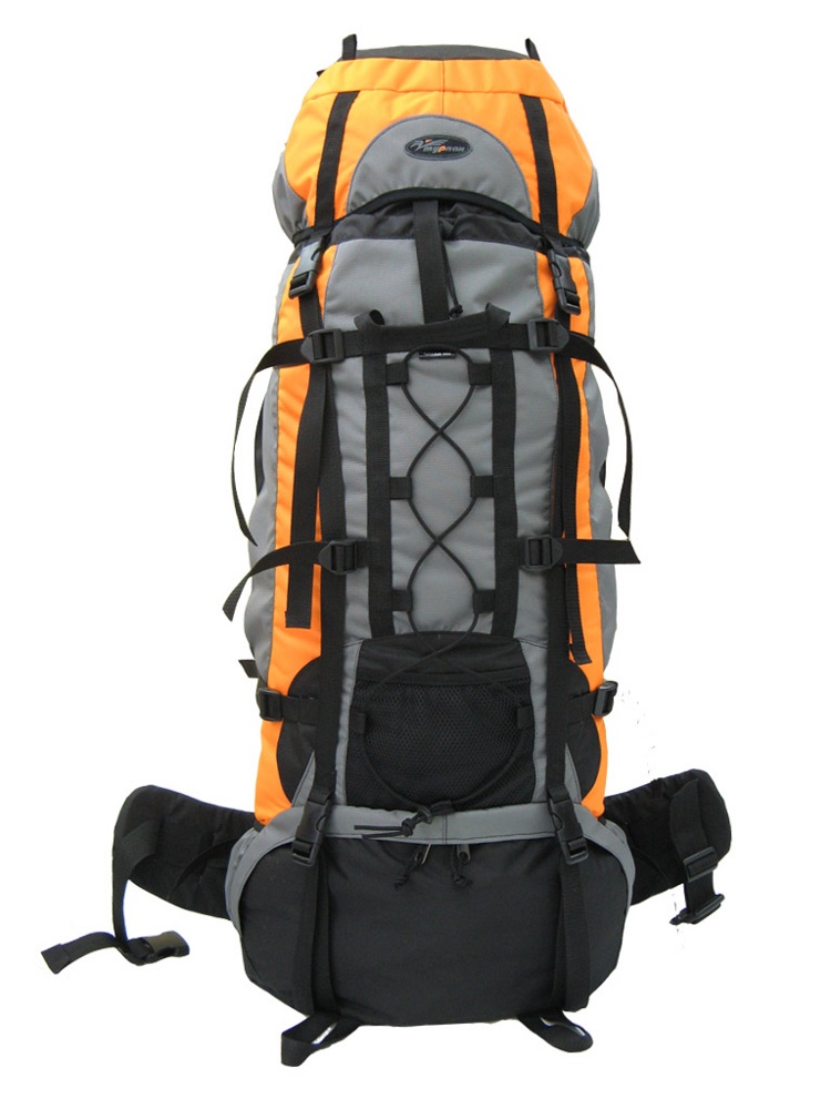 Рюкзак туристический Турлан Алтай-80 л оранжевый/серый/черный - фото2
