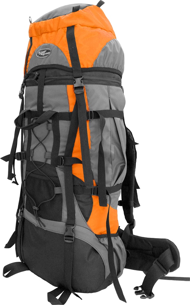 Рюкзак туристический Турлан Алтай-60 л оранжевый/серый/черный