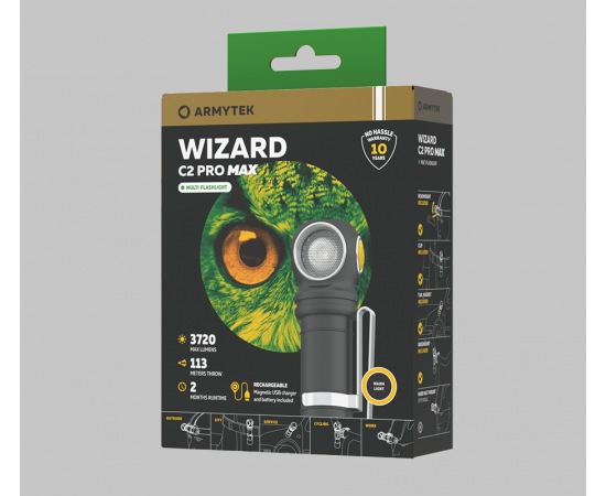 Мультифонарь Armytek Wizard C2 Pro Max Magnet USB F06701W Теплый свет