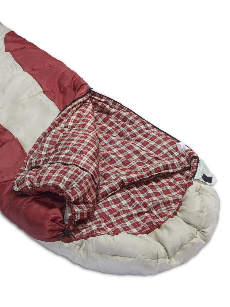 Спальный мешок туристический Atemi Quilt 400LN (левая молния, серый/красный) 400 г/м2, -10, левый - фото2