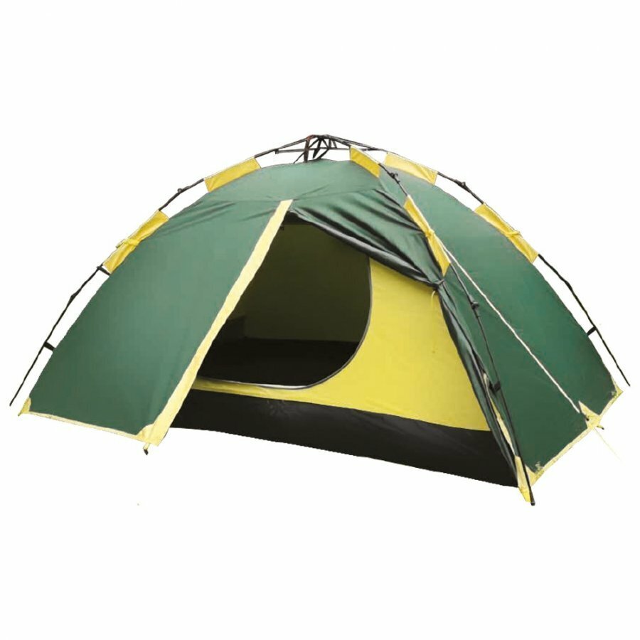 Палатка туристическая 3-х местная Tramp Quick 3 v2 (зеленый) Автоматическая