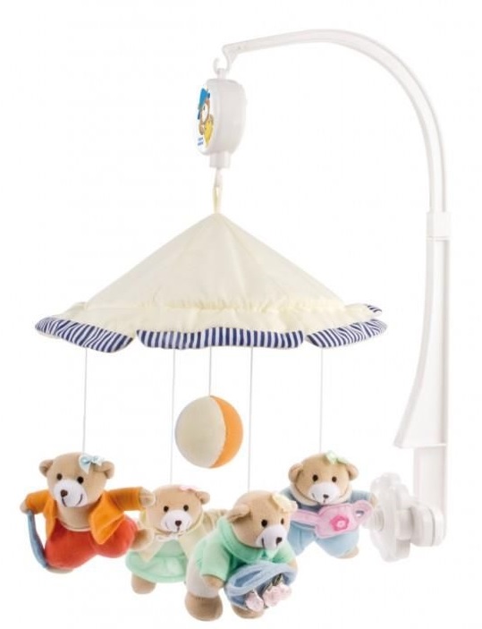 Музыкальная карусель с плюшевыми игрушками Canpol babies Медвежата под зонтиком 2/375