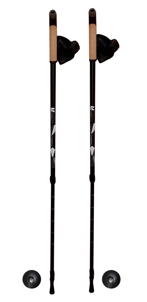 Палки телескопические для скандинавской ходьбы Fora XG-04, 65-135 см черный