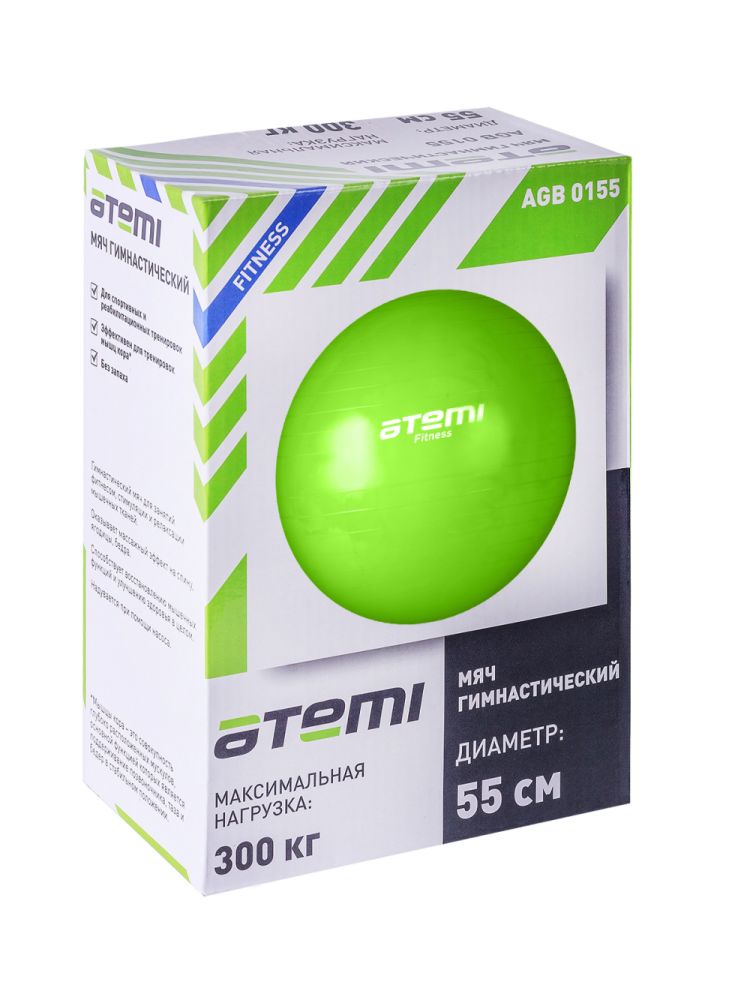 Гимнастический мяч Atemi AGB0155 55см зеленый Антивзрыв